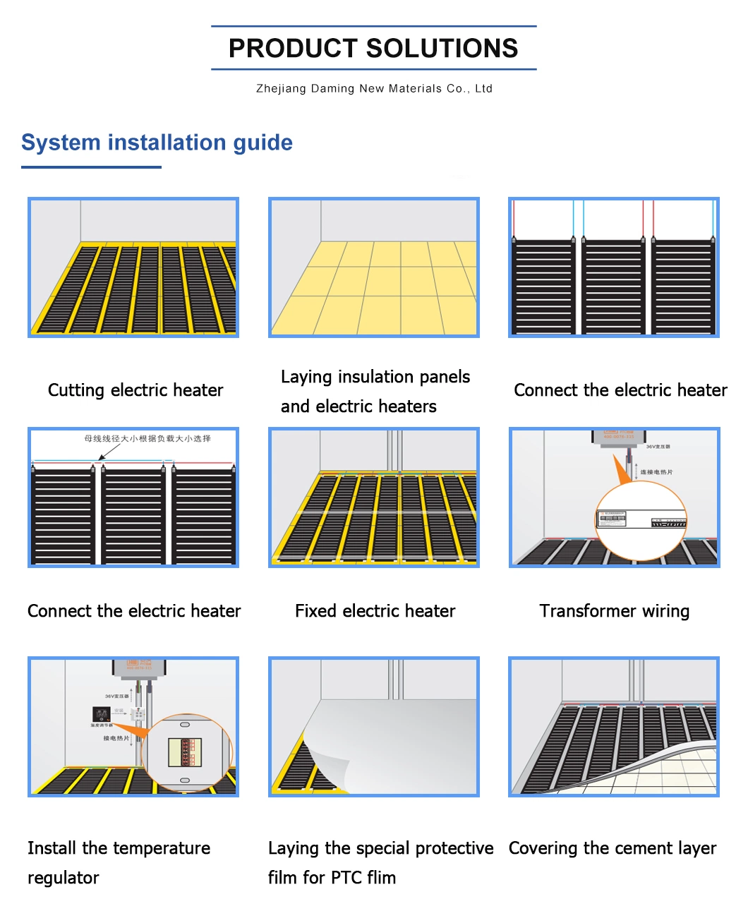 Home Use 24V Floor Heating Film Under The Wooden Floor