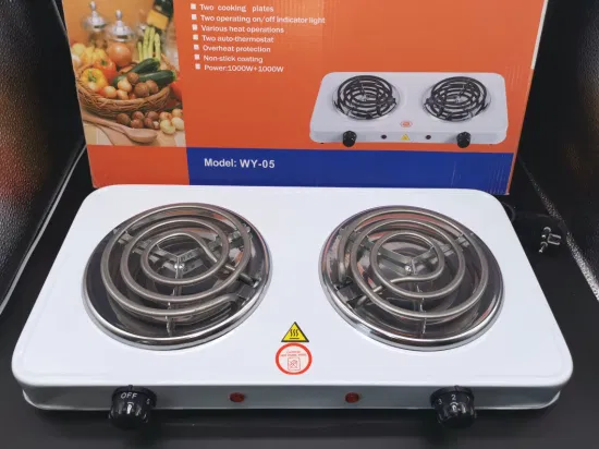 Cuisinière chauffante en acier inoxydable, poêle en fonte, plaque chauffante électrique, vente