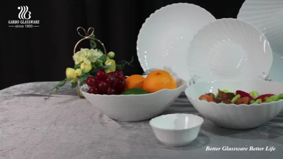 Vaisselle en opale Lotus de 10 pouces, assiette carrée en verre blanc, plat de service résistant à la chaleur, verrerie opale